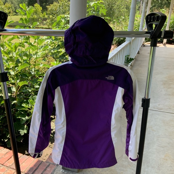 The North Face 3 in 1 Hyvent Hooded Womens Jacket POP OF PURPLE COLOR Size S - Picture 7 of 13